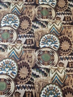 David Textiles Southwest Fabric 39x44 Pottery Geometric